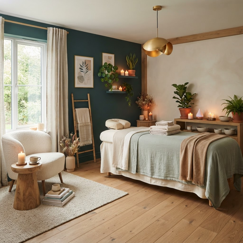 The peaceful CommonSenz wellness studio interior
